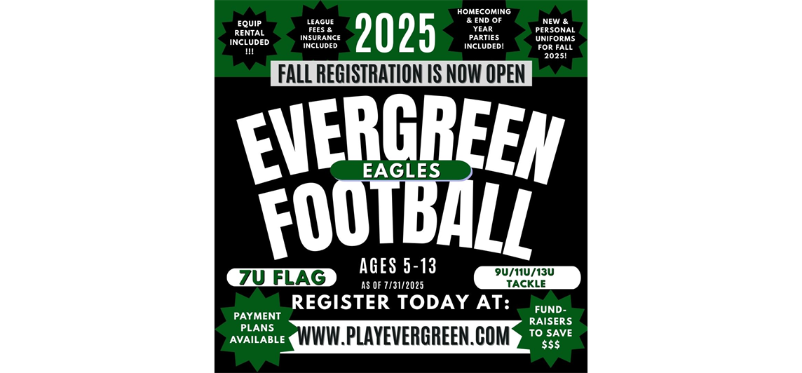 FALL Football REGISTRATION is OPEN!