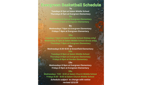 Basketball Practice Schedule 