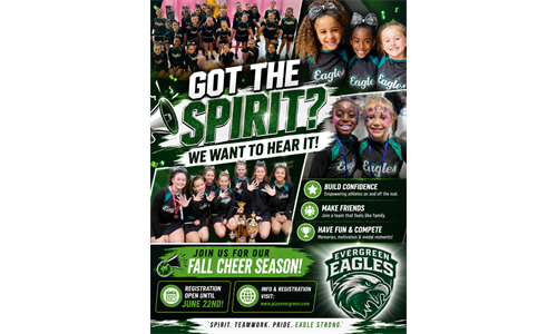 FALL CHEER REGISTRATION IS NOW OPEN!