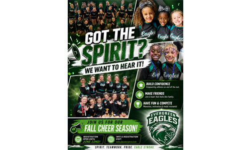 CHEER REGISTRATION IS OPEN! Sign up Today!
